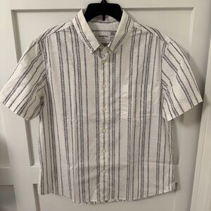 Goodfellow & Co Men's XL Slim Striped Button Down Short Sleeve Shirt